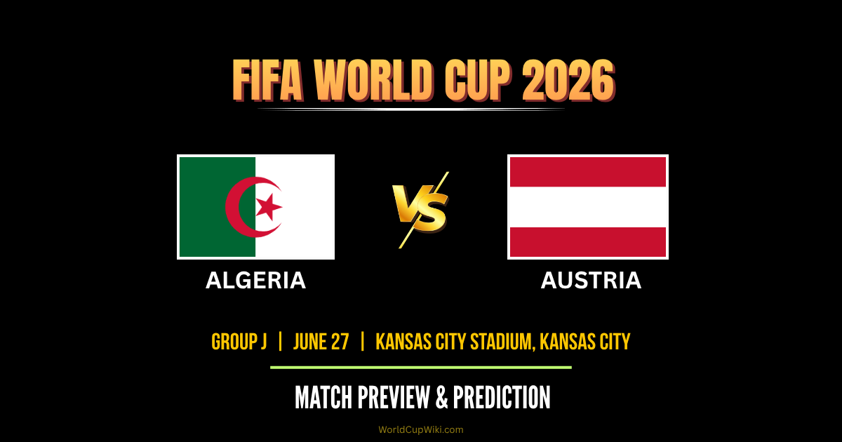 Algeria vs Austria FIFA World Cup 2026 Match Preview