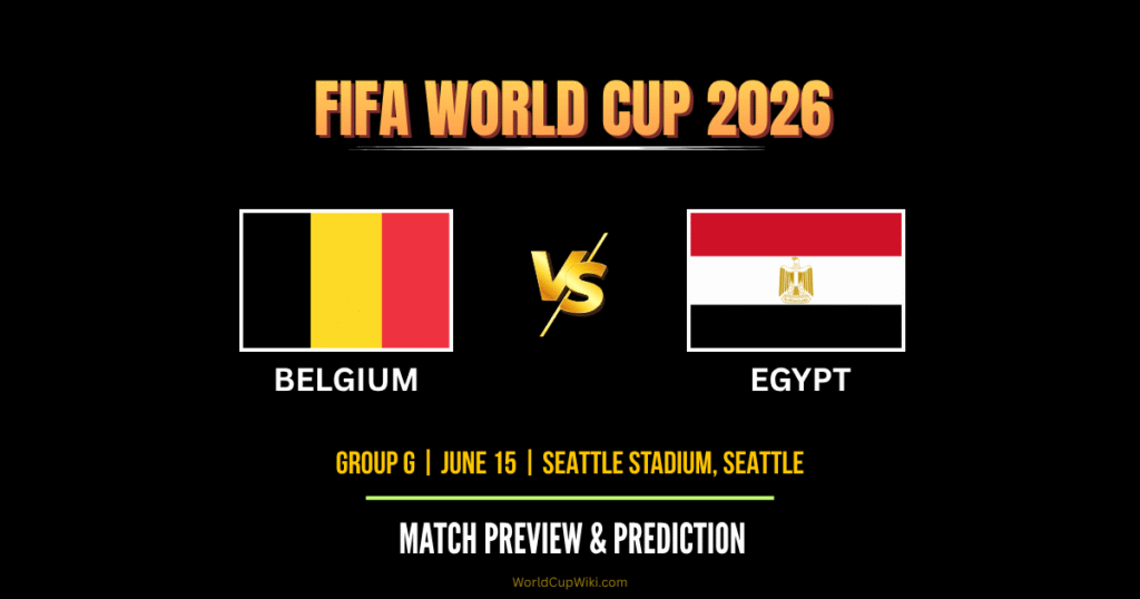 Belgium vs Egypt World Cup 2026