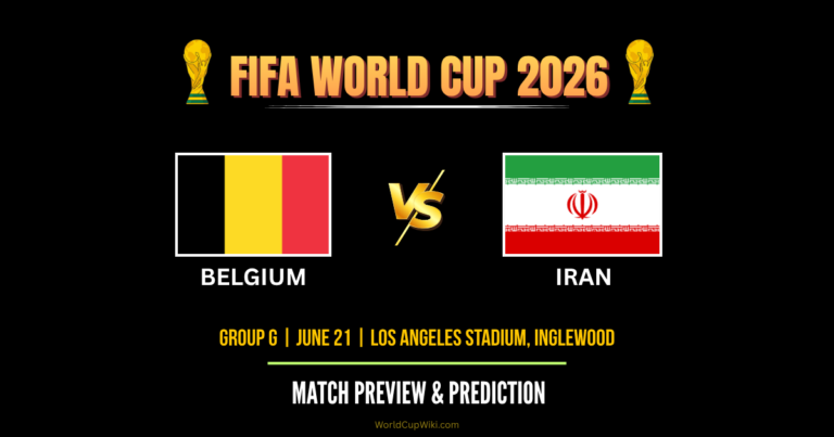 Belgium vs Iran FIFA World Cup 2026 Match Preview