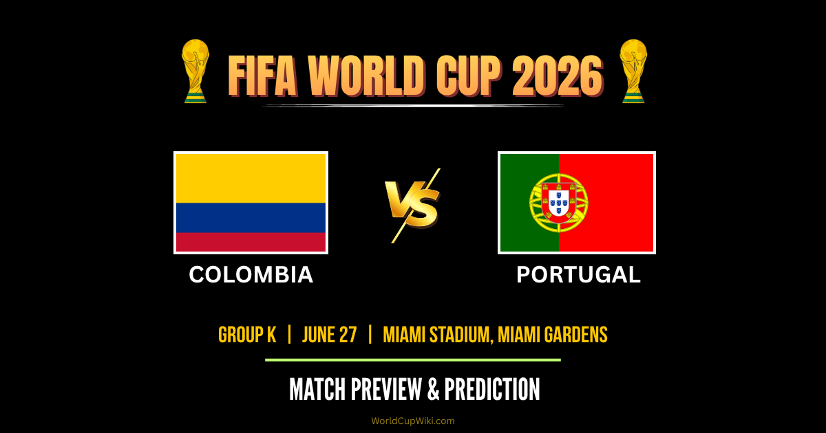 Colombia vs Portugal FIFA World Cup 2026 Match Preview
