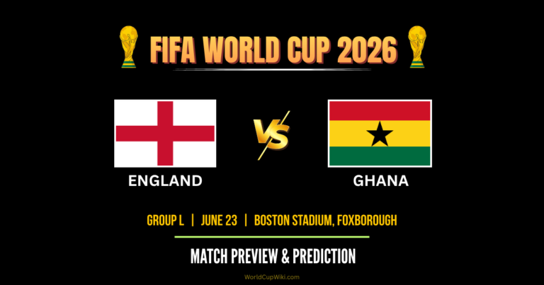 England vs Ghana FIFA World Cup 2026 Match Preview