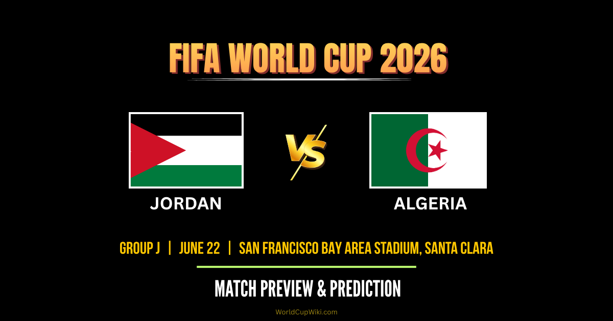Jordan vs Algeria FIFA World Cup 2026 Match Preview
