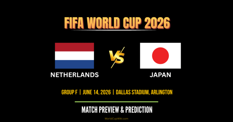 Netherlands vs Japan World Cup 2026
