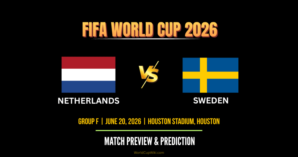 Netherlands vs Sweden FIFA World Cup 2026