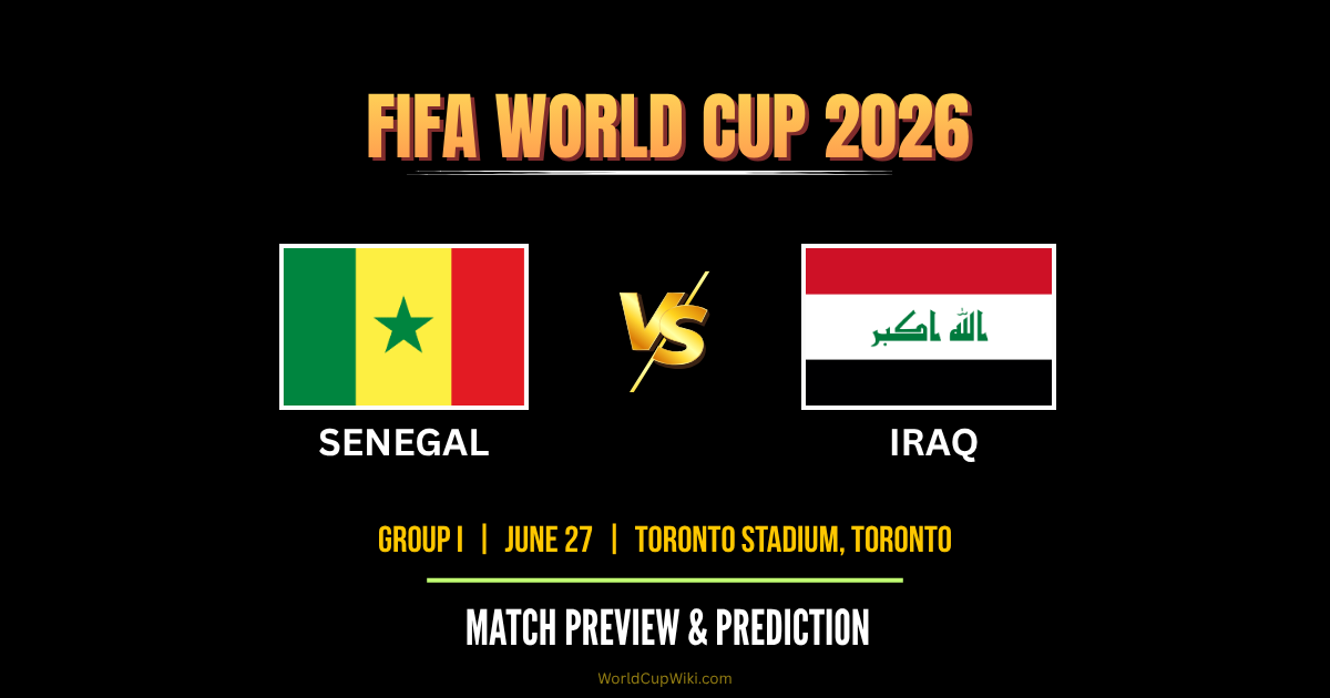 Senegal vs Iraq FIFA World Cup 2026 Match Preview
