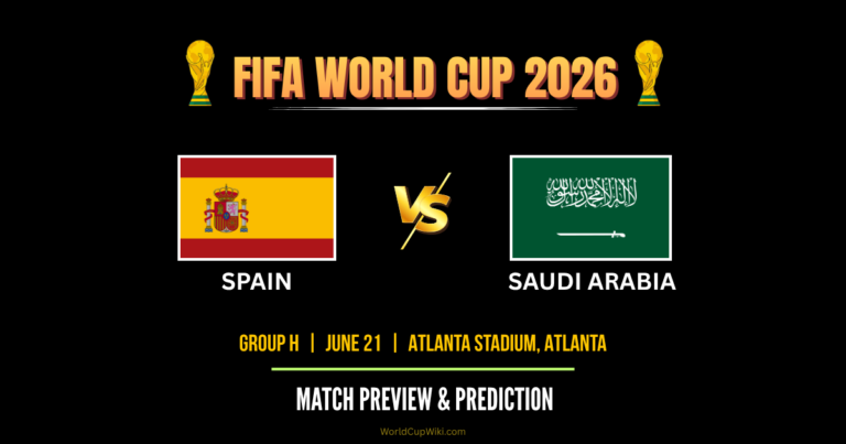 Spain vs Saudi Arabia FIFA World Cup 2026 Match Preview