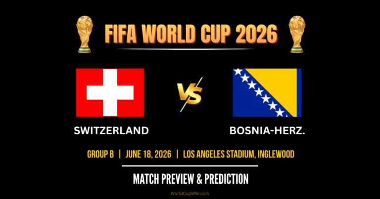 Switzerland vs Bosnia-Herzegovina FIFA World Cup 2026 Match Preview