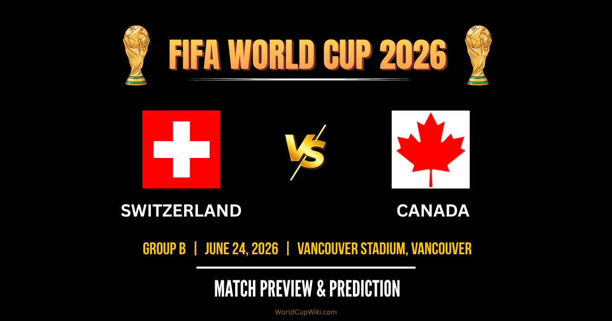 Switzerland vs Canada FIFA World Cup 2026 Match Preview