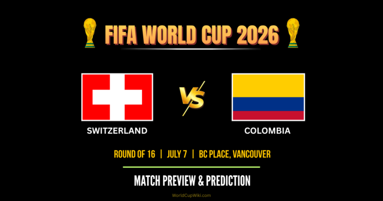 Switzerland vs Colombia FIFA World Cup 2026 Match Preview