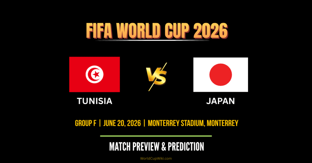 Tunisia vs Japan World Cup 2026