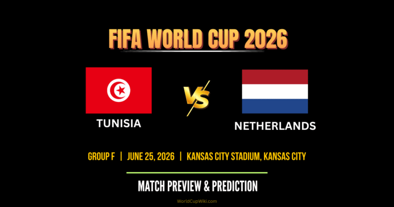 Tunisia vs Netherlands World Cup 2026