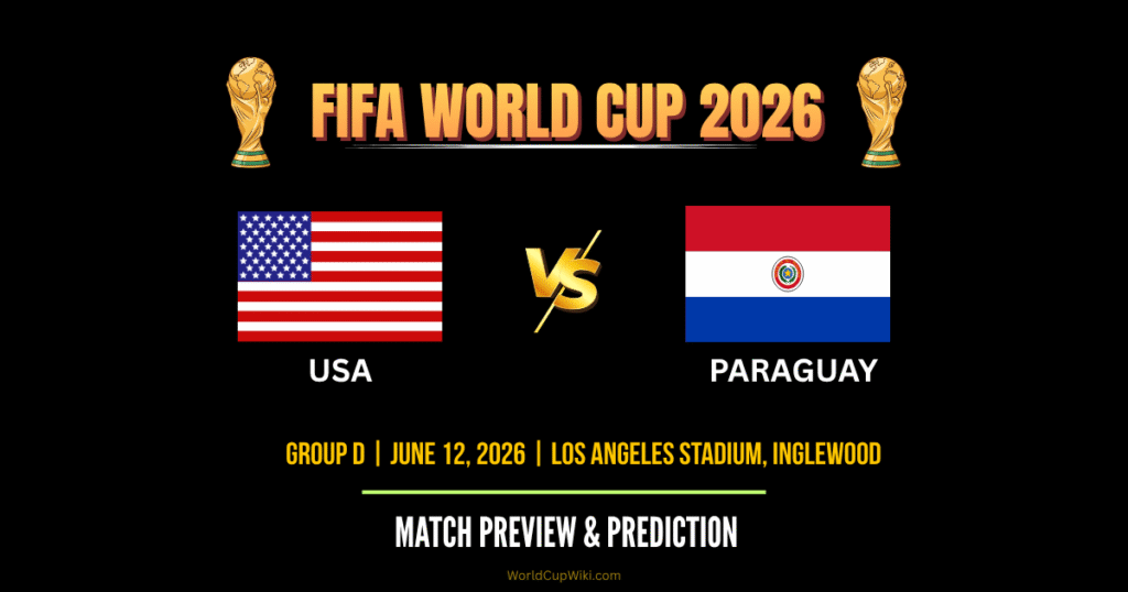 USA vs Paraguay World Cup 2026