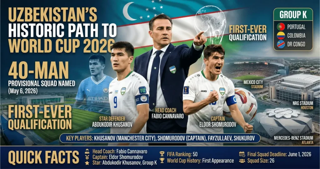 Uzbekistan World Cup 2026 Provisional Squad List