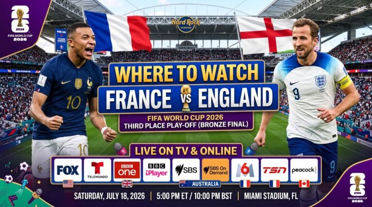 Where to Watch France vs England World Cup 2026 Third Place Play-Off
