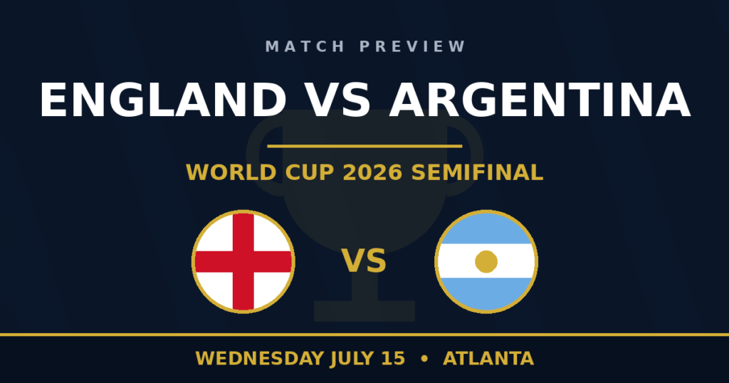 England vs Argentina semi-final